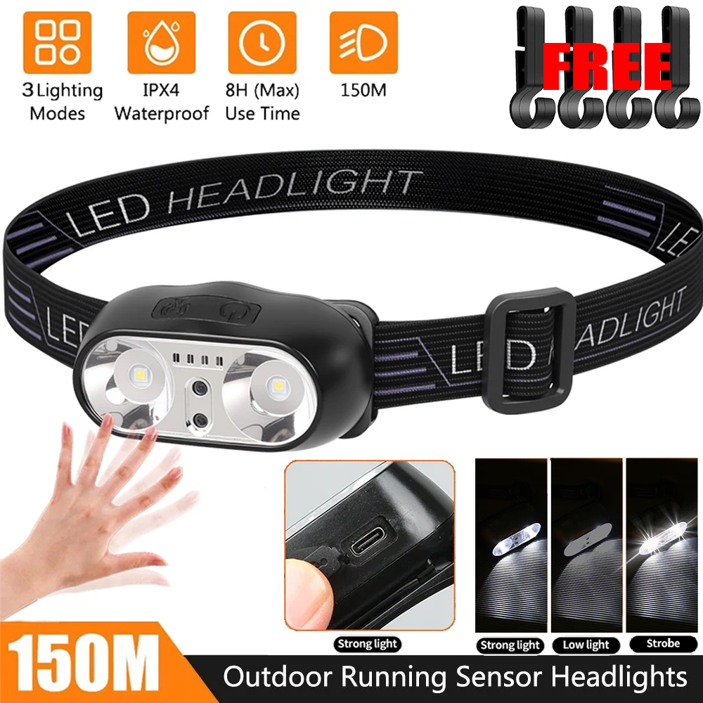 Motion Sensor Light - Portable XPE+LED Motion Sensor Headlight Rechargeable
