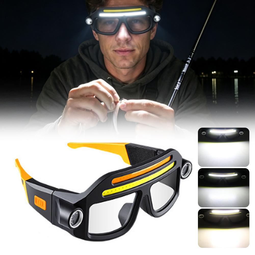 Motion Sensor Light - XTE Glasses‑Style Headlamp Rechargeable COB Dual‑Light