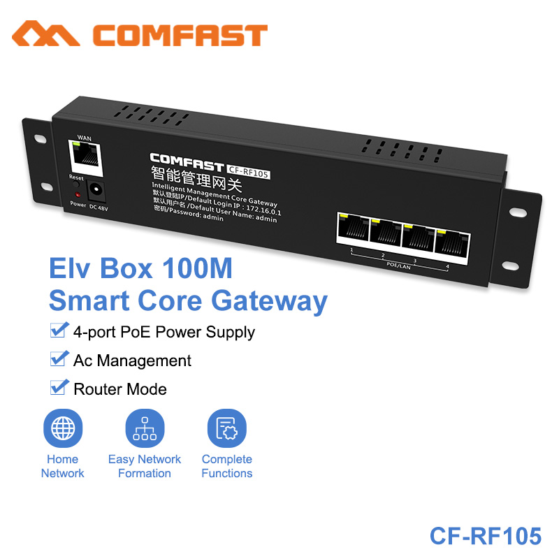 Smart Home Router - COMFAST CF-RF105 4 Port POE Power