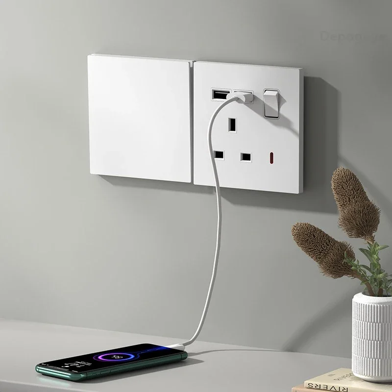 UK Standard Power Socket 13A Q - đánh giá và giá Smart Wall Socket