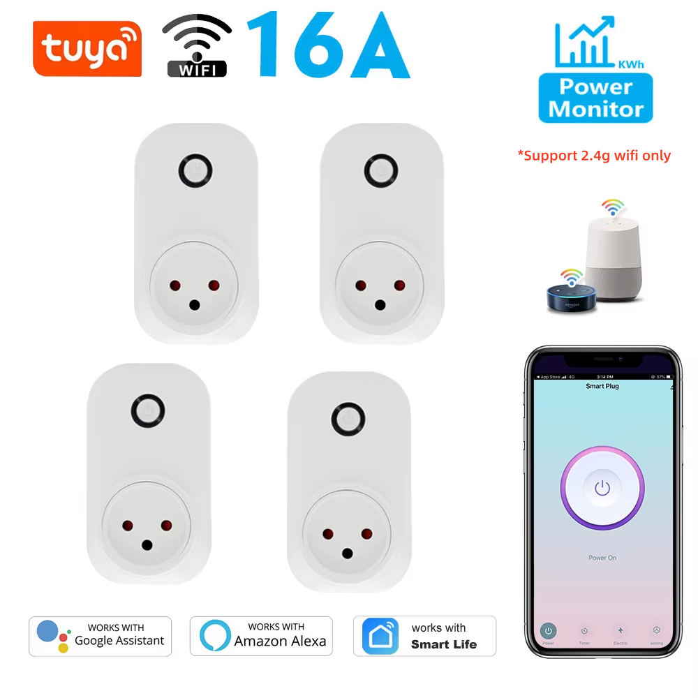 Tuya Smart Socket IsraeL Plug  - đánh giá và giá Smart Wall Socket