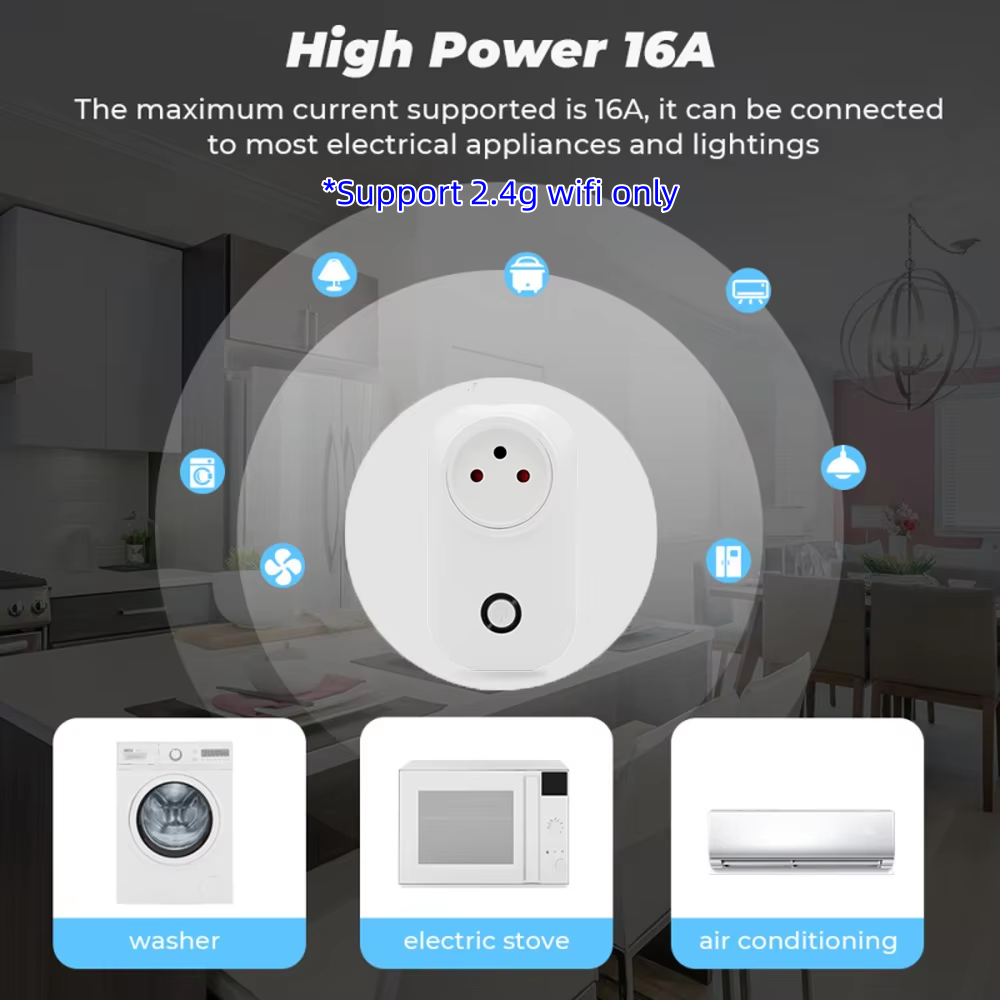 Tuya Smart Socket IsraeL Plug  - đánh giá và giá Smart Wall Socket