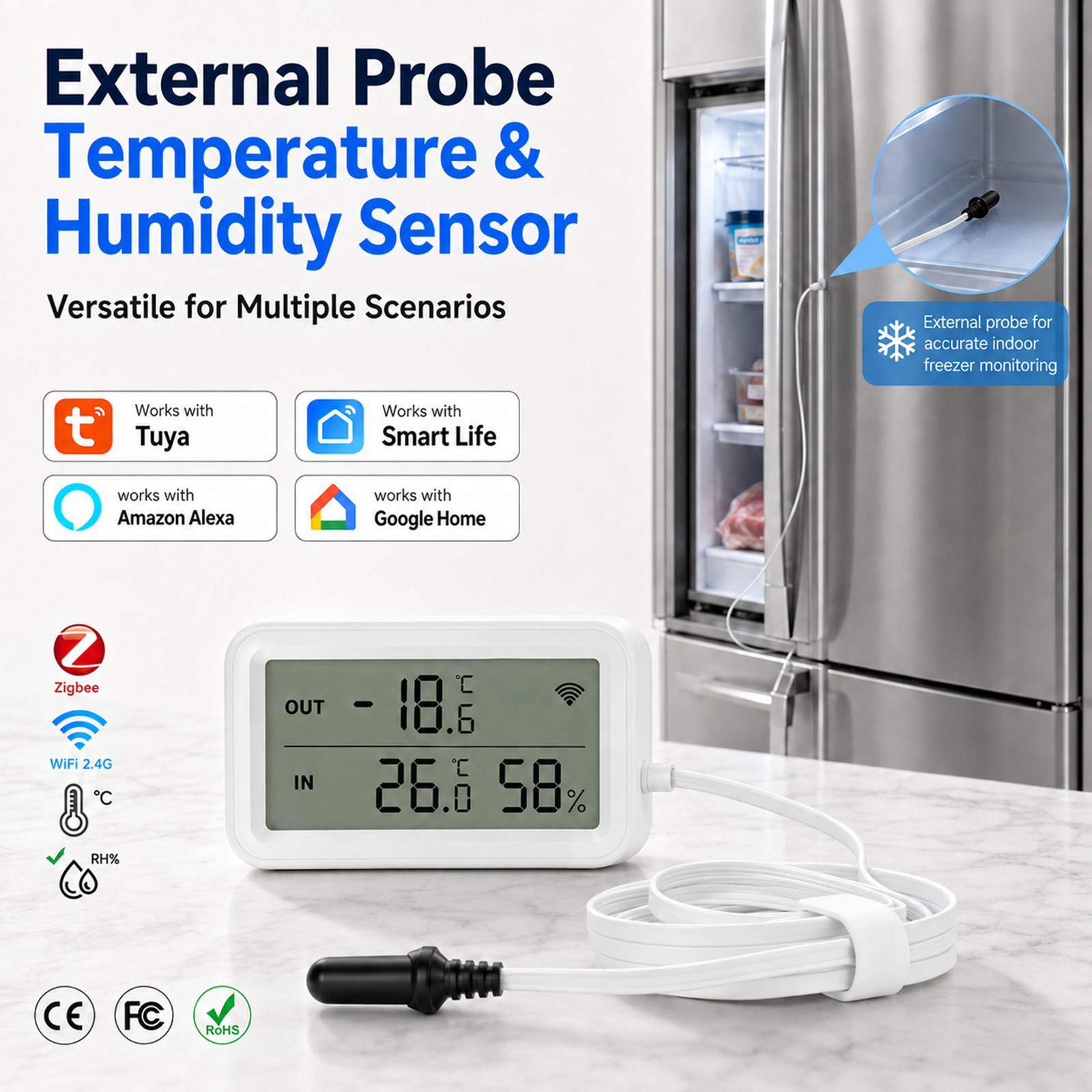 External Waterproof Probe Temp - đánh giá và giá Wifi Thermostat
