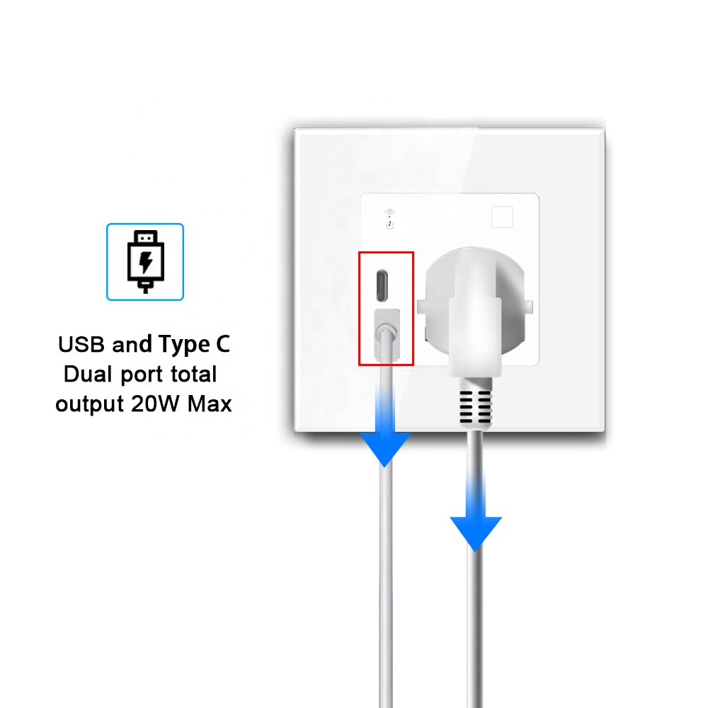 New Smart Home Wall Socket EU  - đánh giá và giá Smart Wall Socket