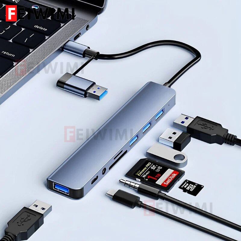 8 in 2 Port USB C Splitter USB - đánh giá và giá Smart Home Hub 2