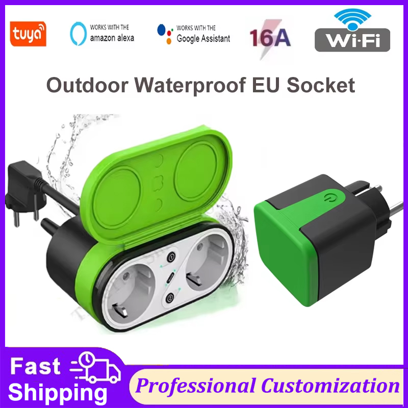 Tuya EU 16A Wifi Smart Outdoor - đánh giá và giá Smart Wall Socket