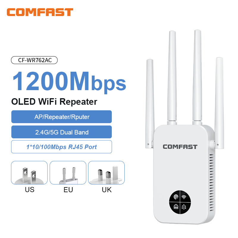 COMFAST 1200Mbps Wifi Repetido - đánh giá và giá Smart Home Router