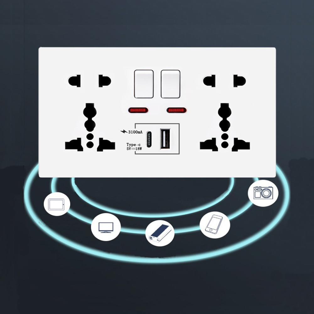 18W Type-C Fast Charge Wall Ou - đánh giá và giá Smart Wall Socket