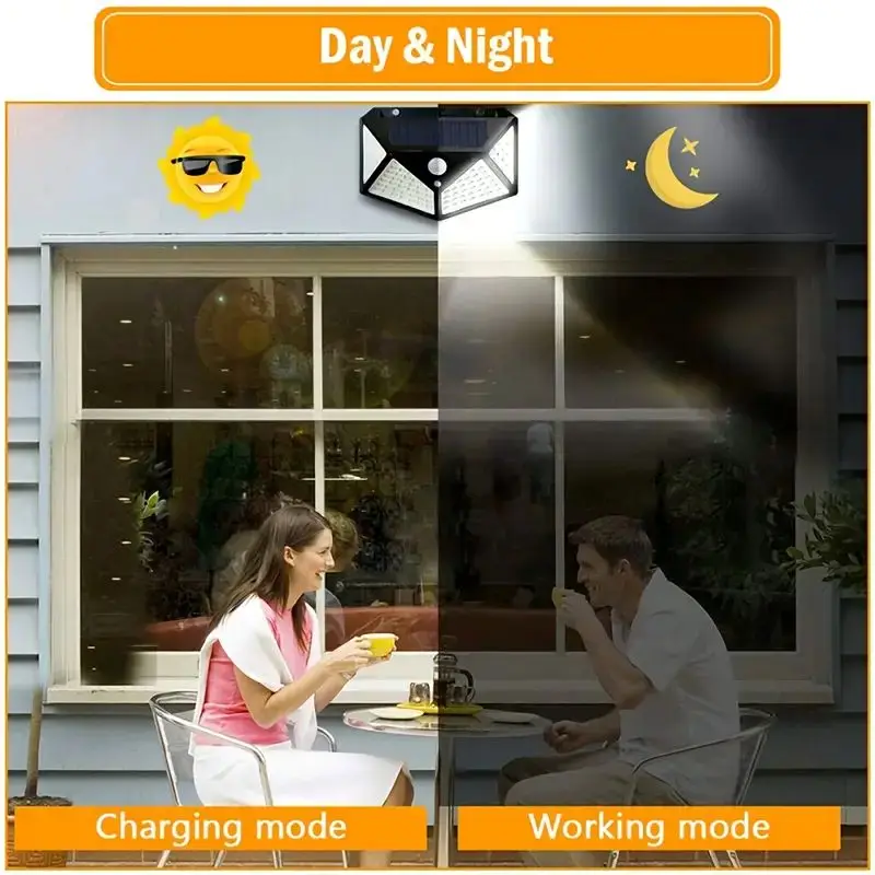 100LED Outdoor Solar Garden Li - đánh giá và giá Motion Sensor Light