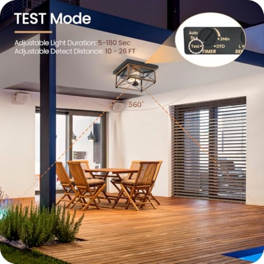 Outdoor Ceiling Light with Mot - đánh giá và giá Motion Sensor Light