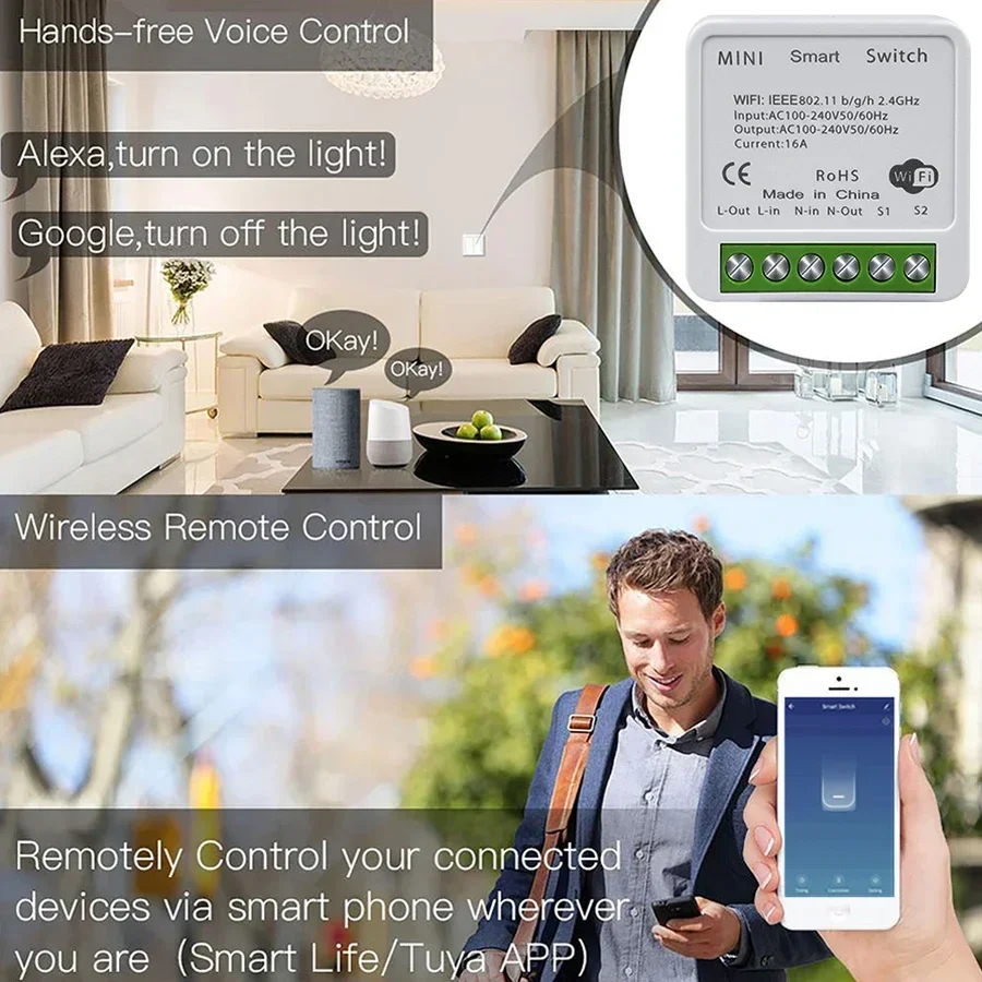 16A 20A Tuya Smart WiFi Switch - đánh giá và giá Smart Home Remote Control