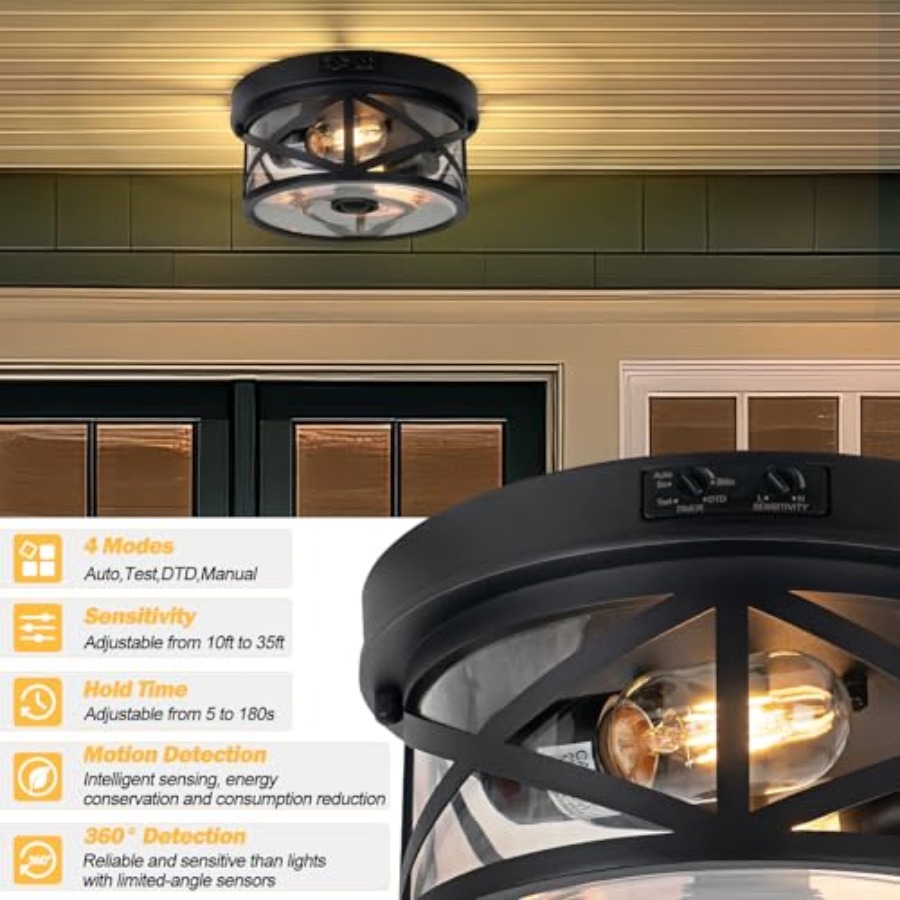 Motion Sensor Outdoor Ceiling  - đánh giá và giá Motion Sensor Light